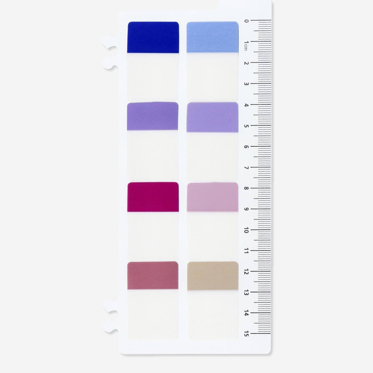 Multicolour sticky memos with ruler