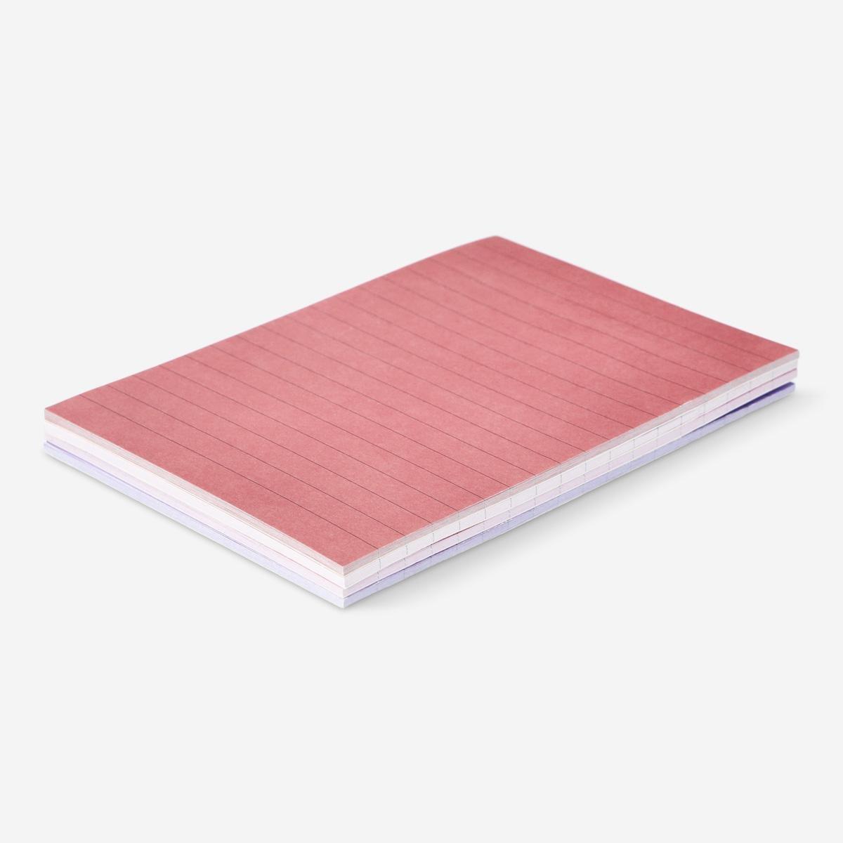 Pink sticky memos. 4 pcs