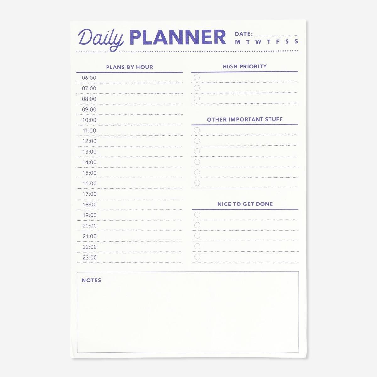 White planner pad. a5