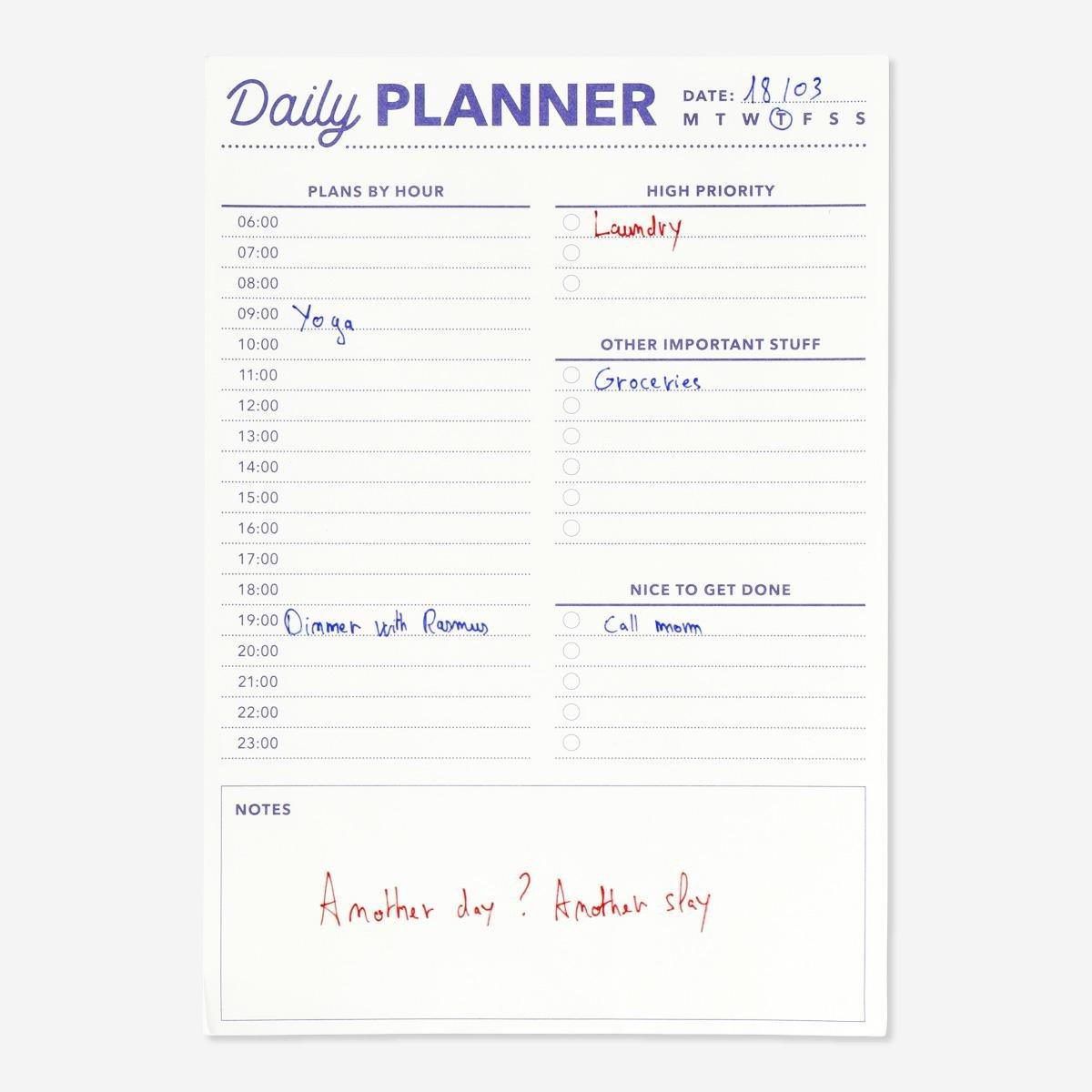 WHITE      Planner pad. A5
