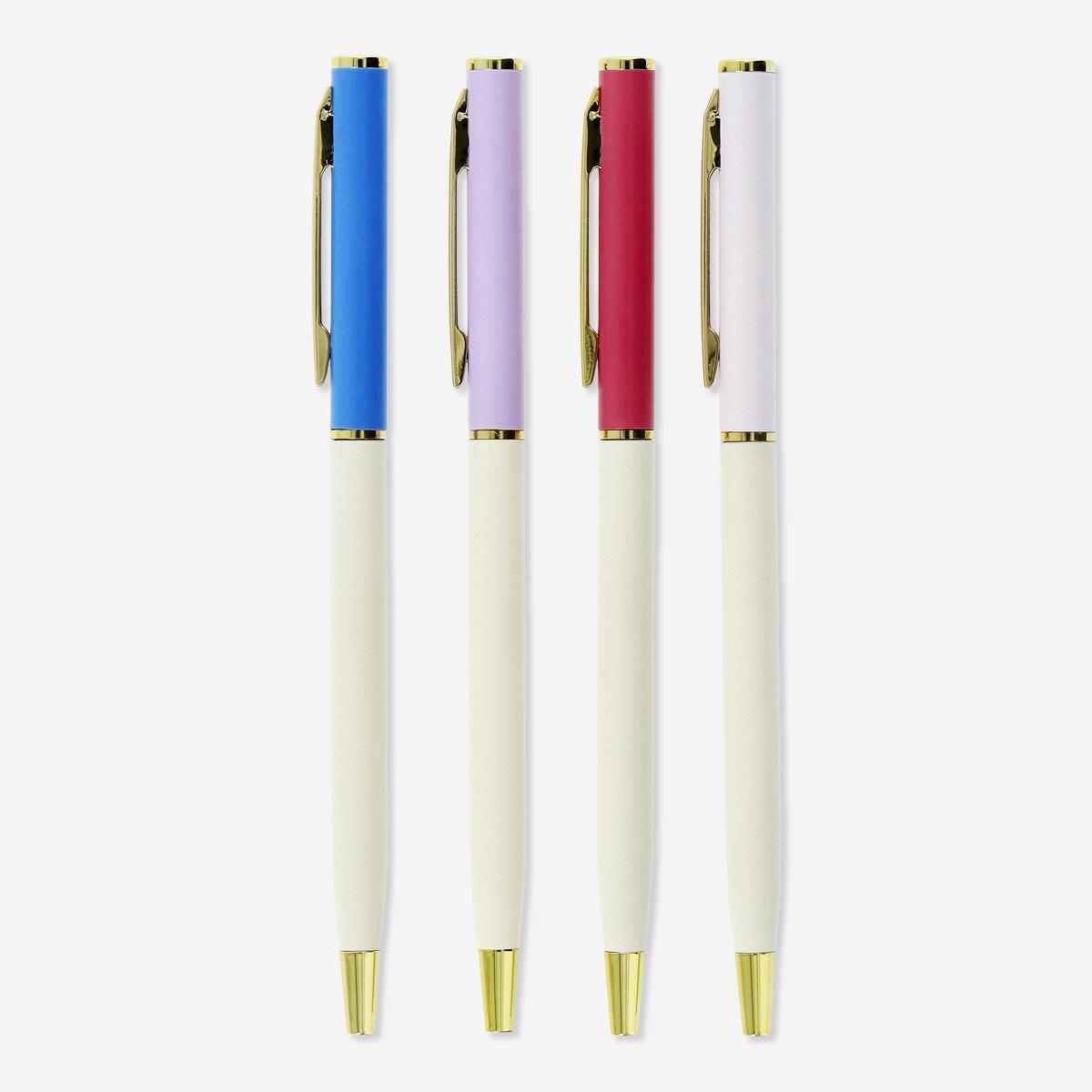 Multicolour ballpoint pens. 4 pcs