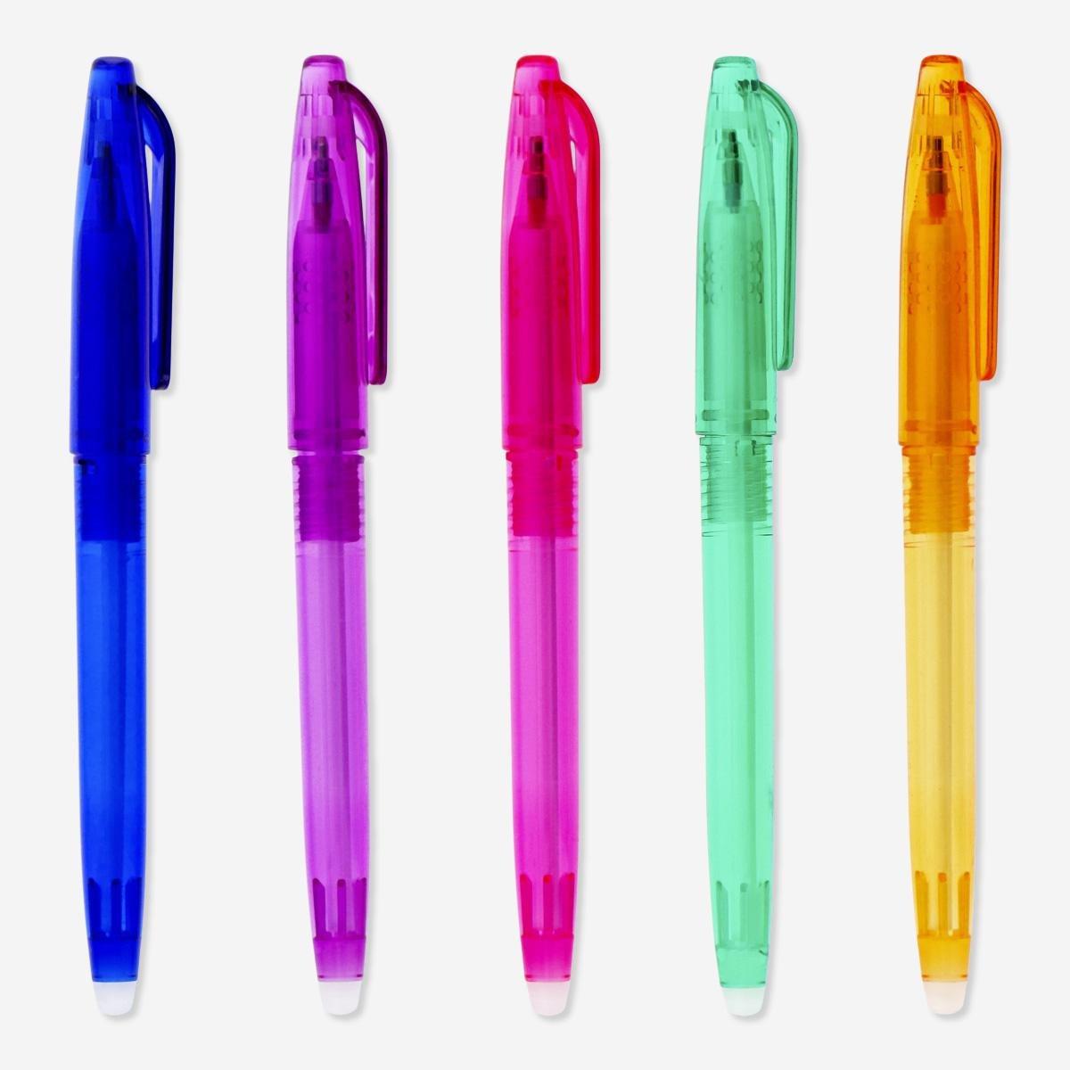 Multicolour erasable pens 5 pcs