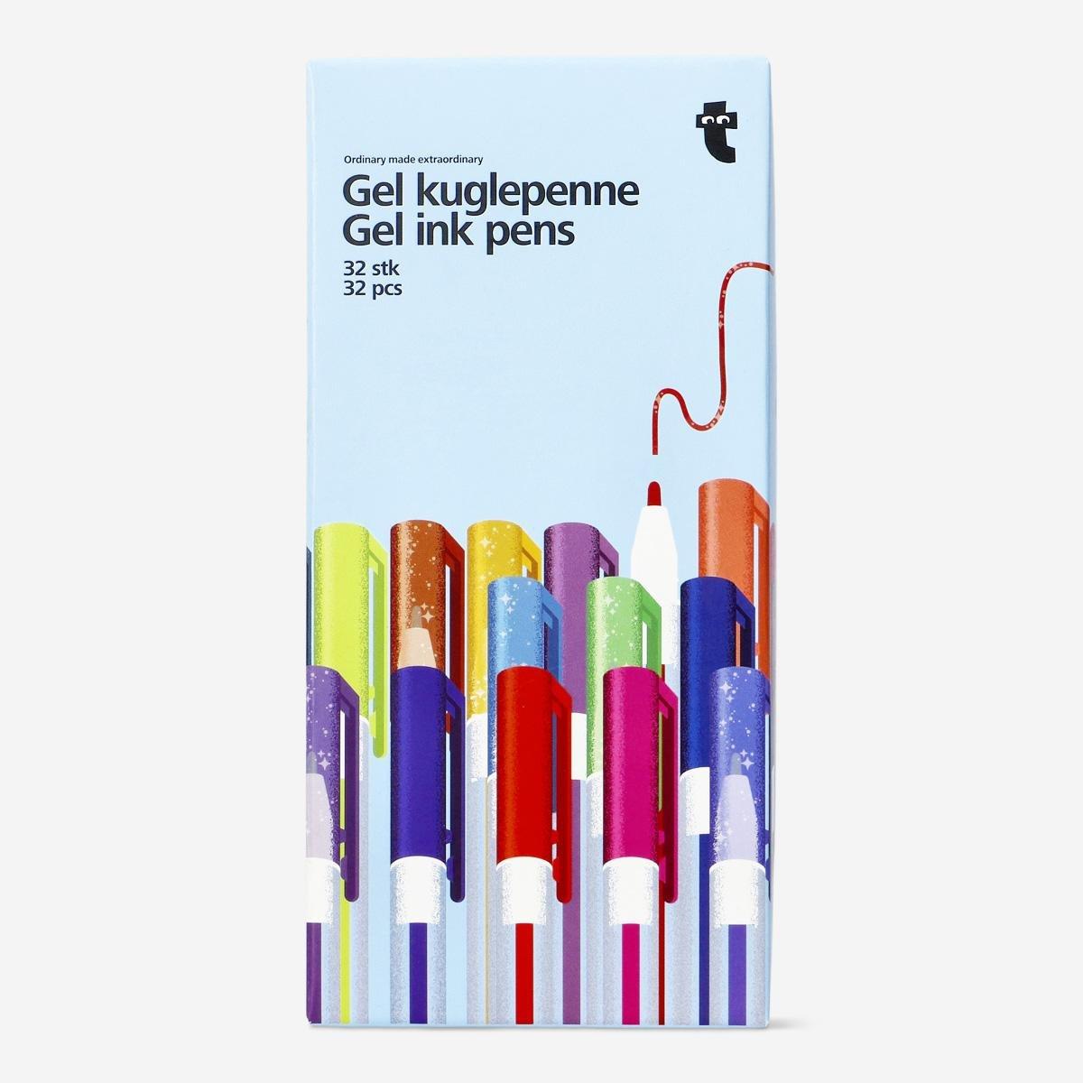 Multicolour gel ink pens 32 pcs