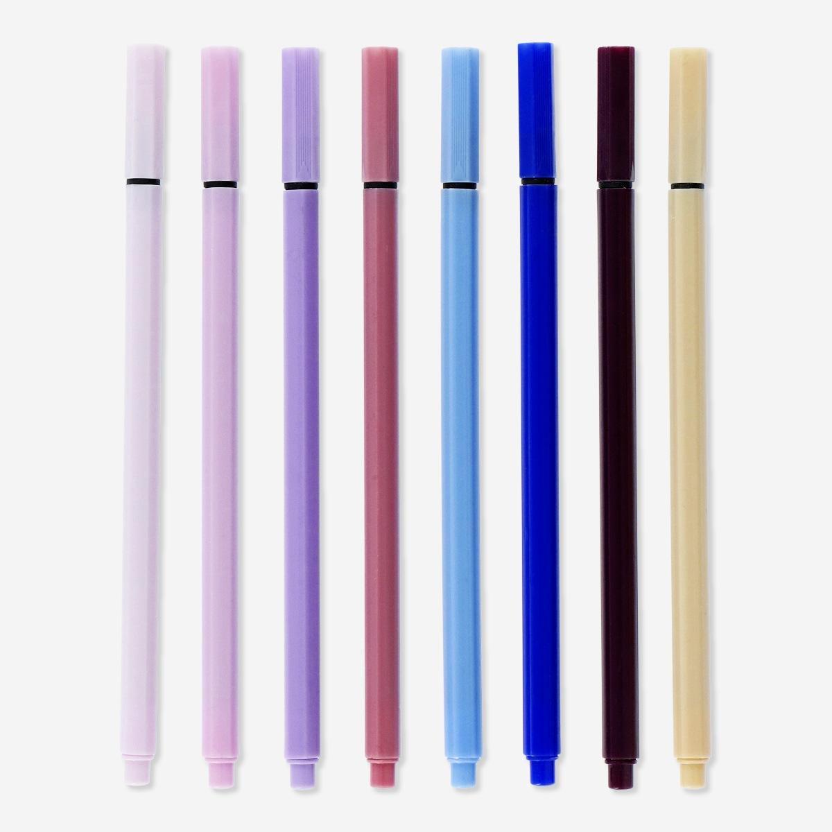 Multicolour fineliners 8 pcs