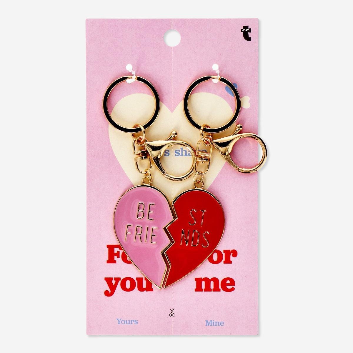 Multicolour heart-shaped keychain for friendship