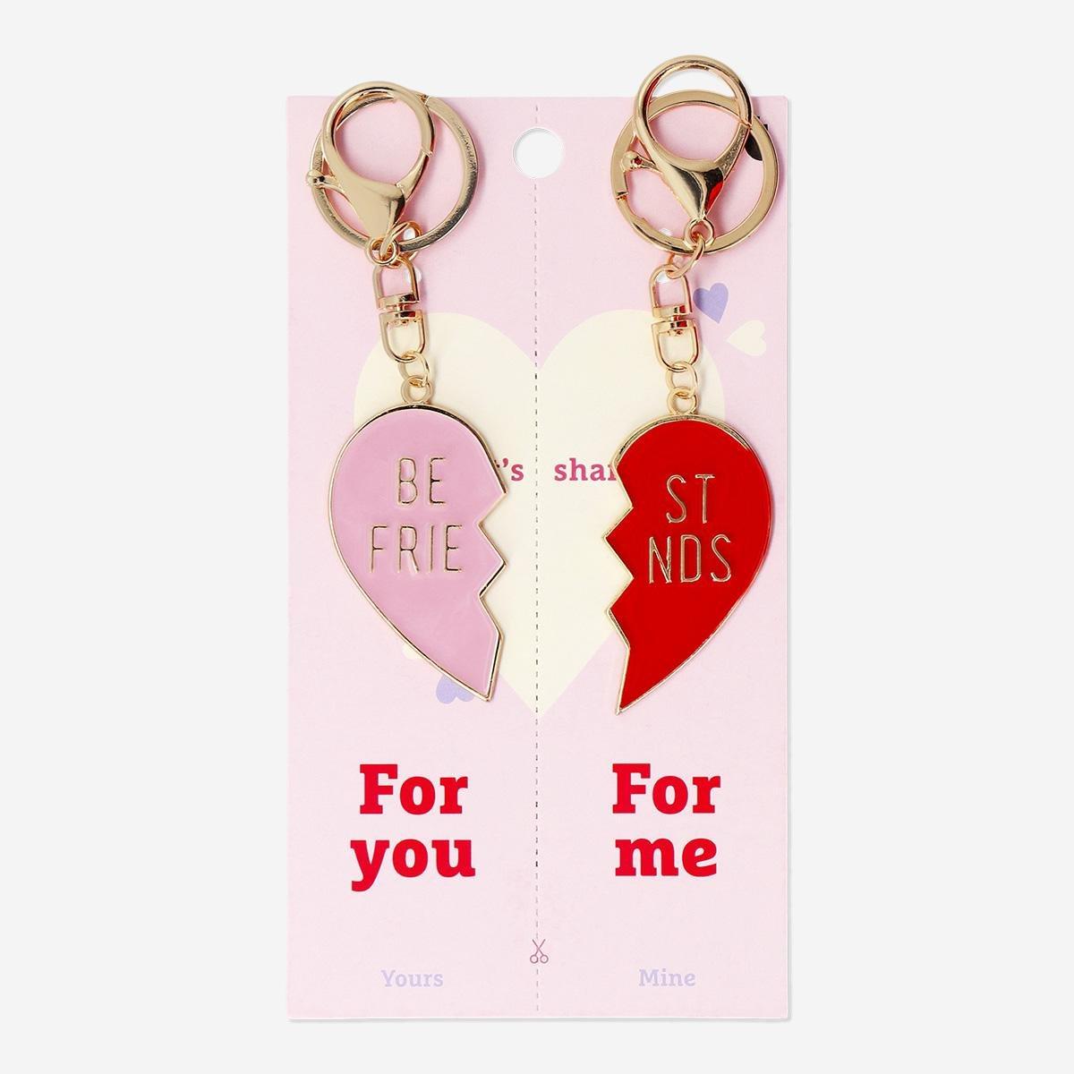 Multicolour heart-shaped keychain for friendship