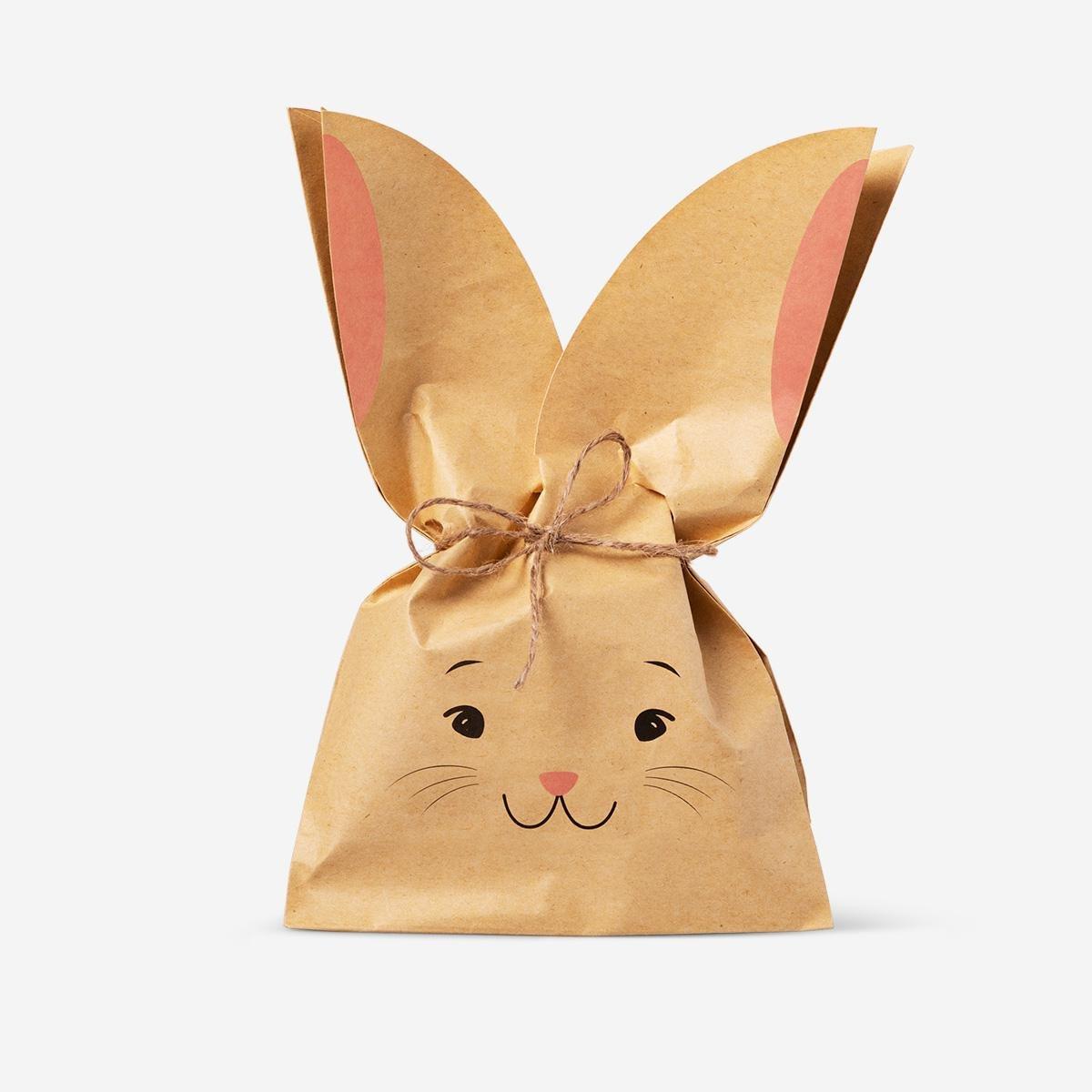Brown easter gift bags. 4 pcs