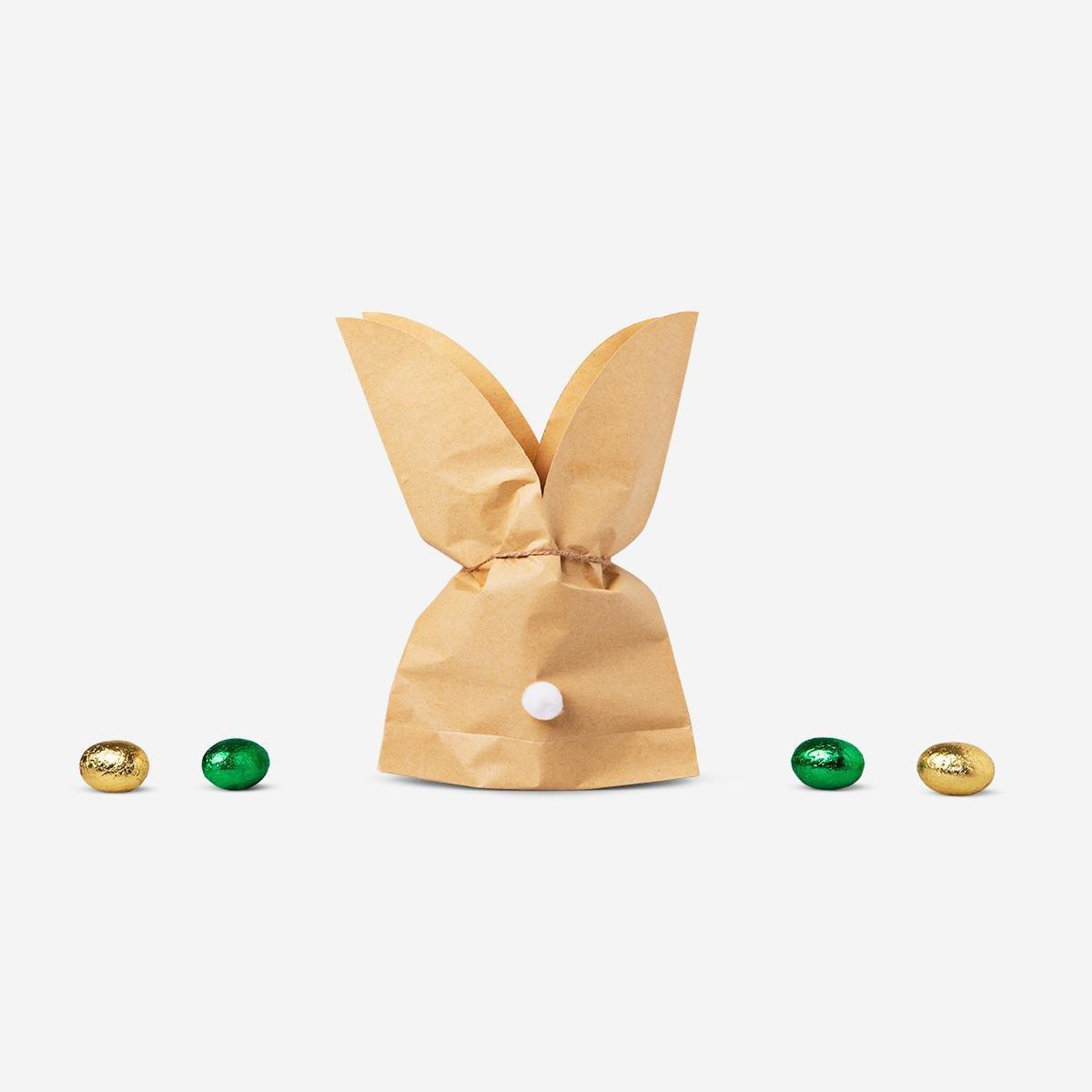 Brown easter gift bags. 4 pcs