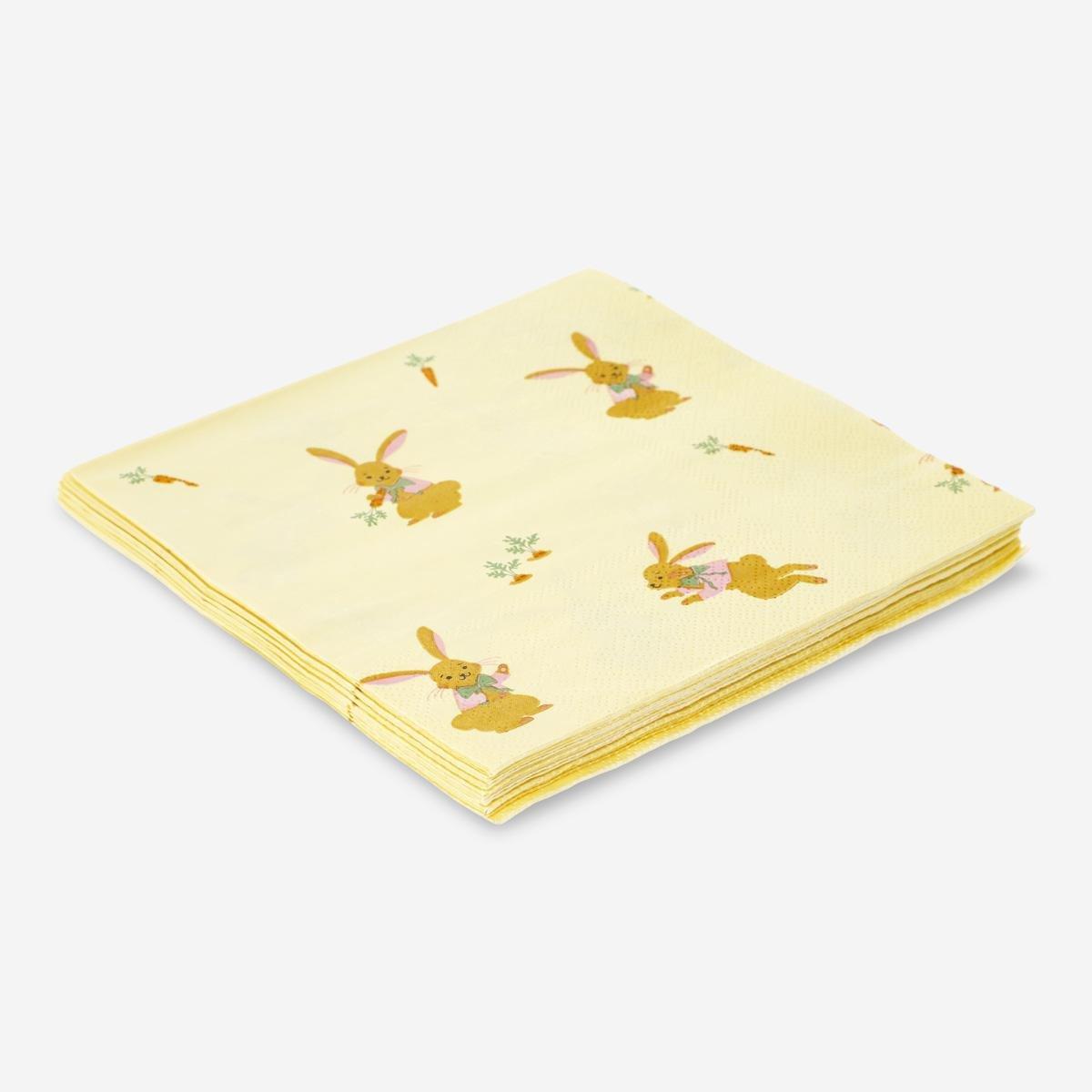 Yellow napkins. 16 pcs
