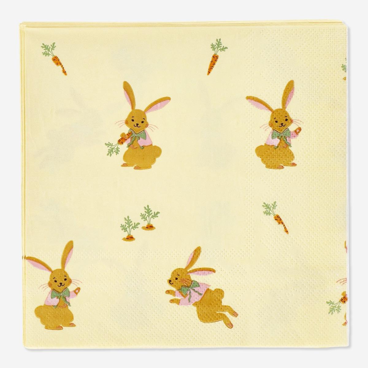 Yellow napkins. 16 pcs