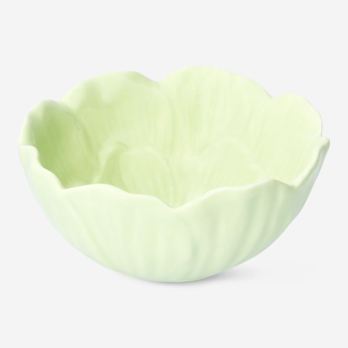 Green Flower Bowl. Medium