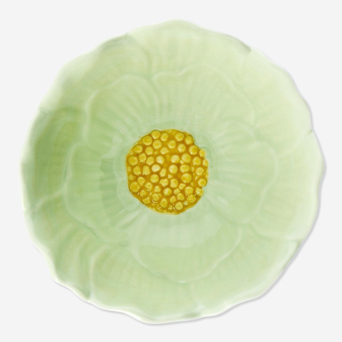 Green flower bowl. medium