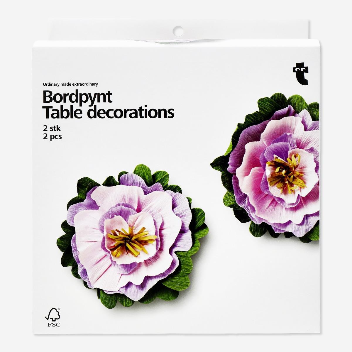 Multicolour Table Decorations. 2 Pcs