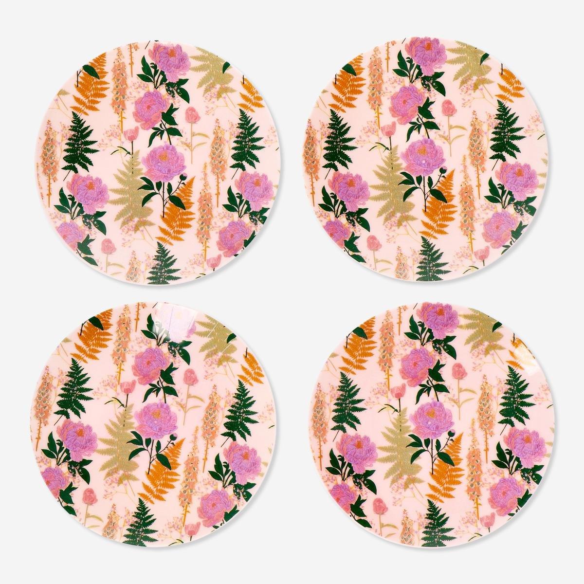 Pink plates. 4 pcs