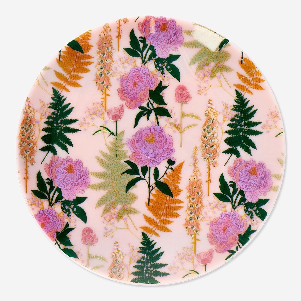 Pink plates. 4 pcs