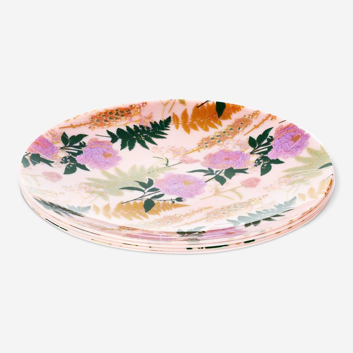 Pink plates. 4 pcs