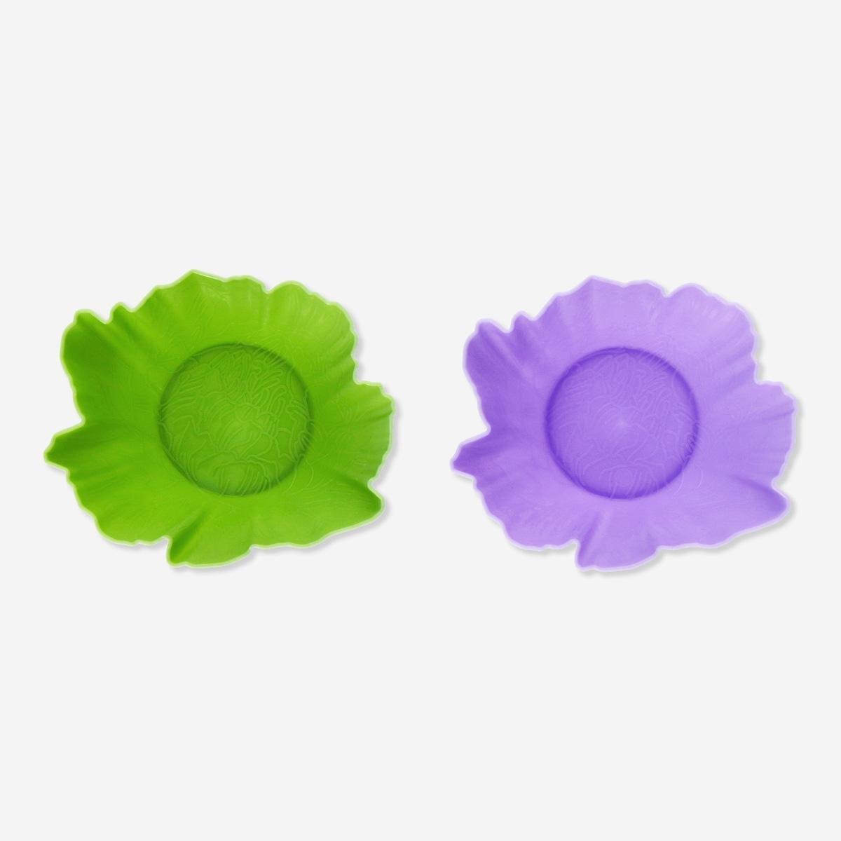 Multicolour flower bowls. 2 pcs