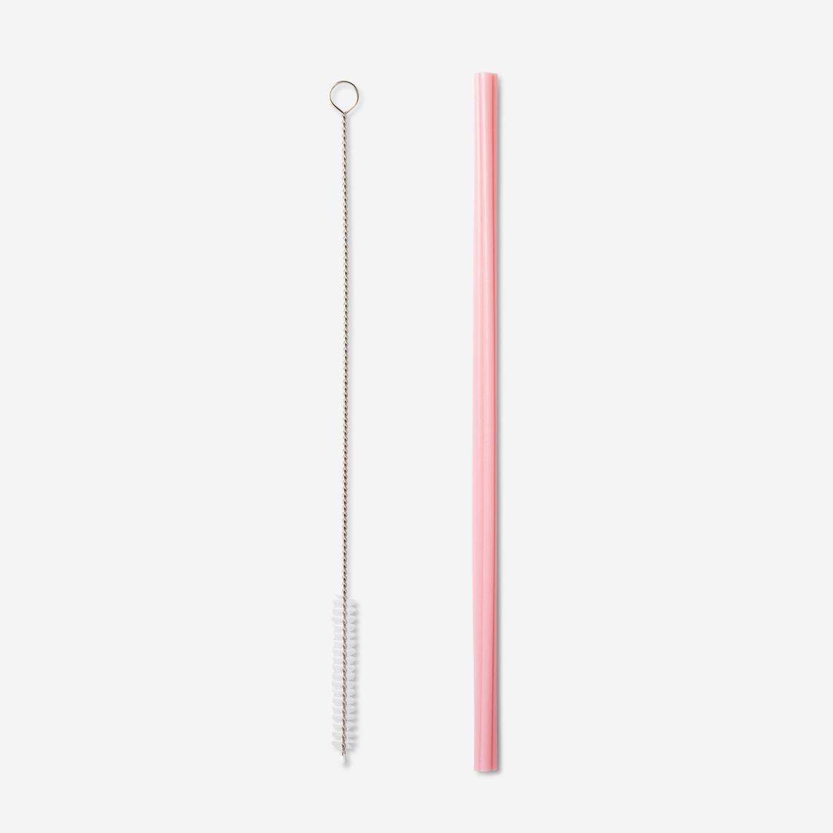 Pink reusable straws. 12 pcs