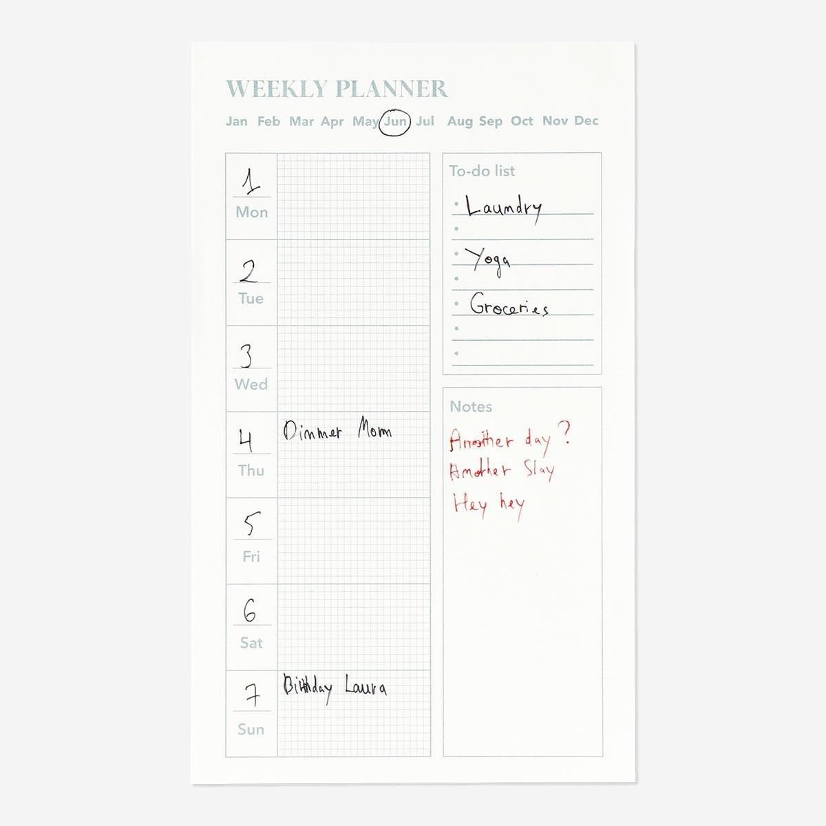 Weekly planner