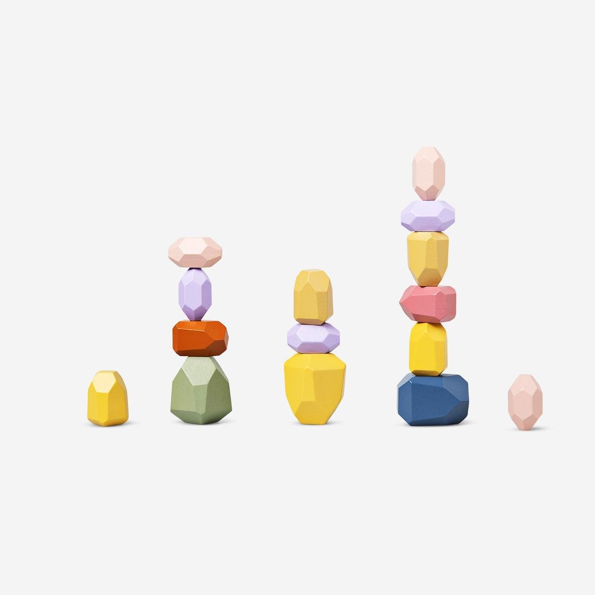 Multicolour balancing stones. 15 pcs