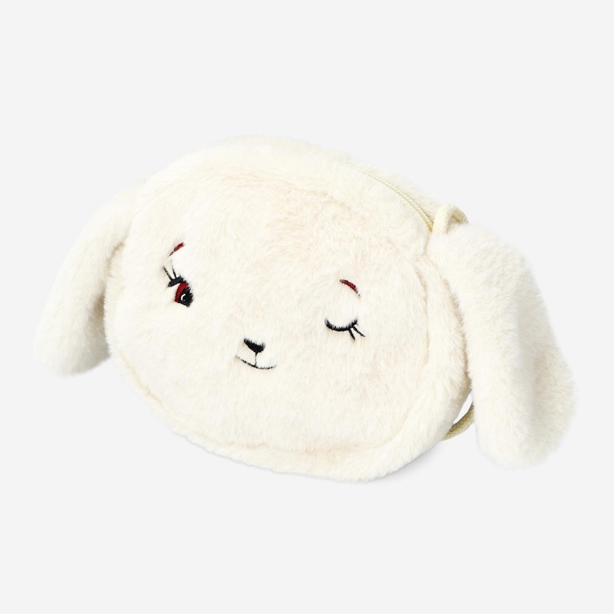 White bunny soft bag