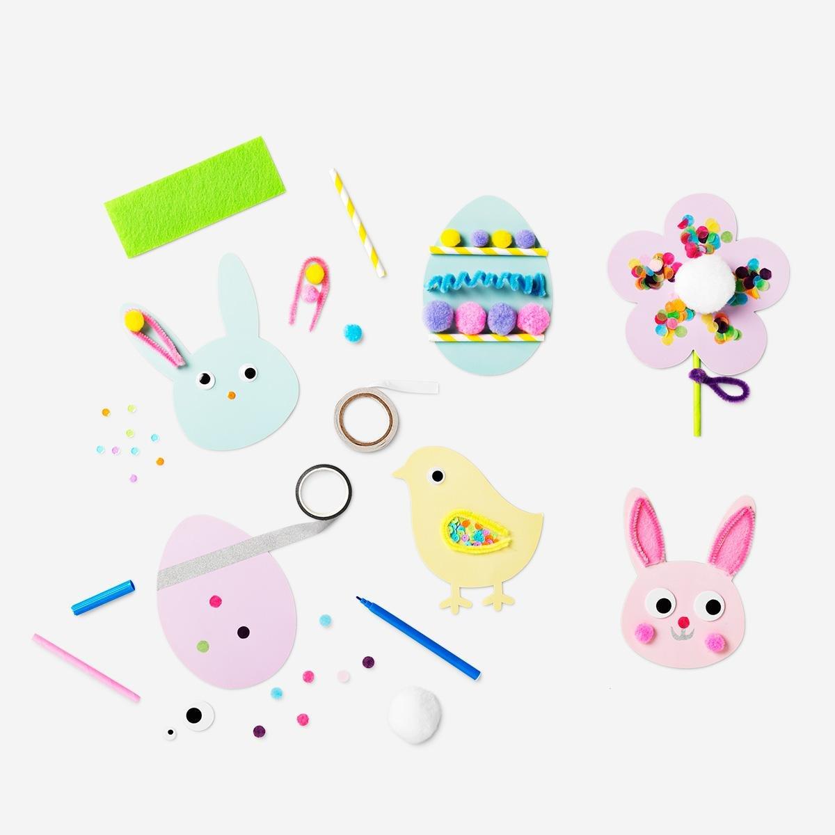 Multicolour craft kit. make your own spring decorations