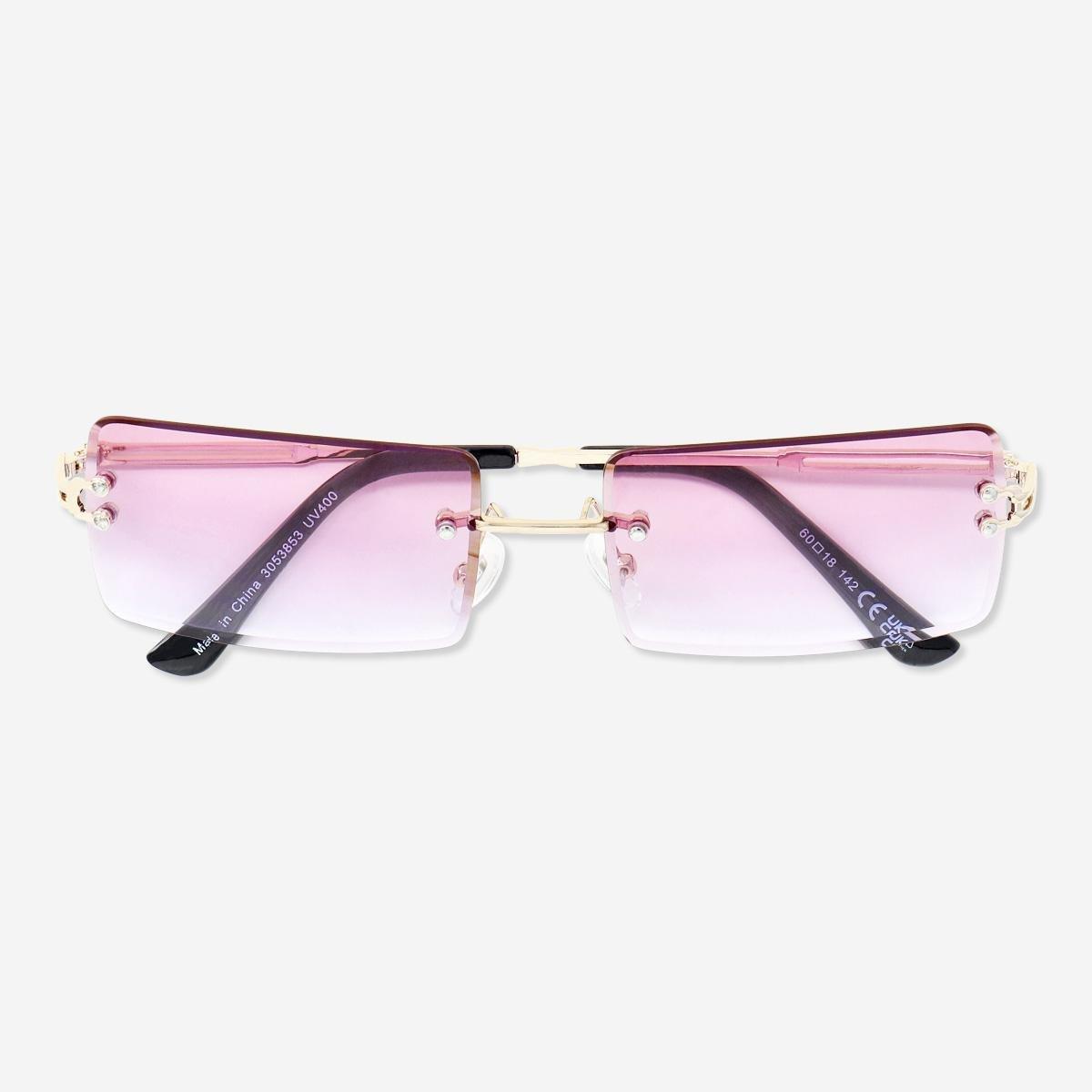 Multicolour metal rectangular sunglasses