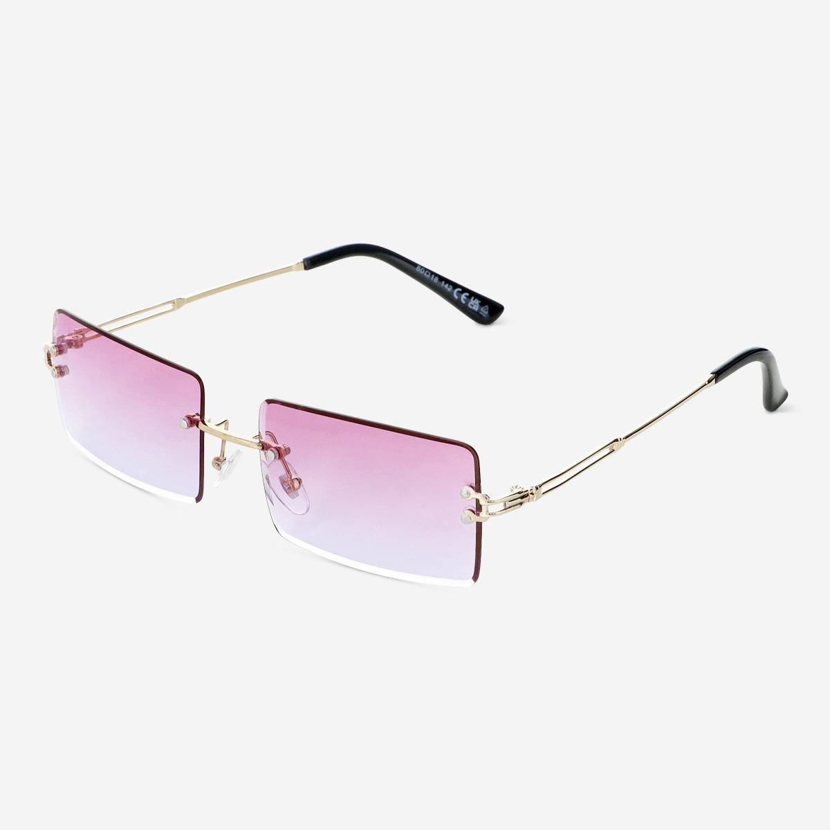 Multicolour metal rectangular sunglasses