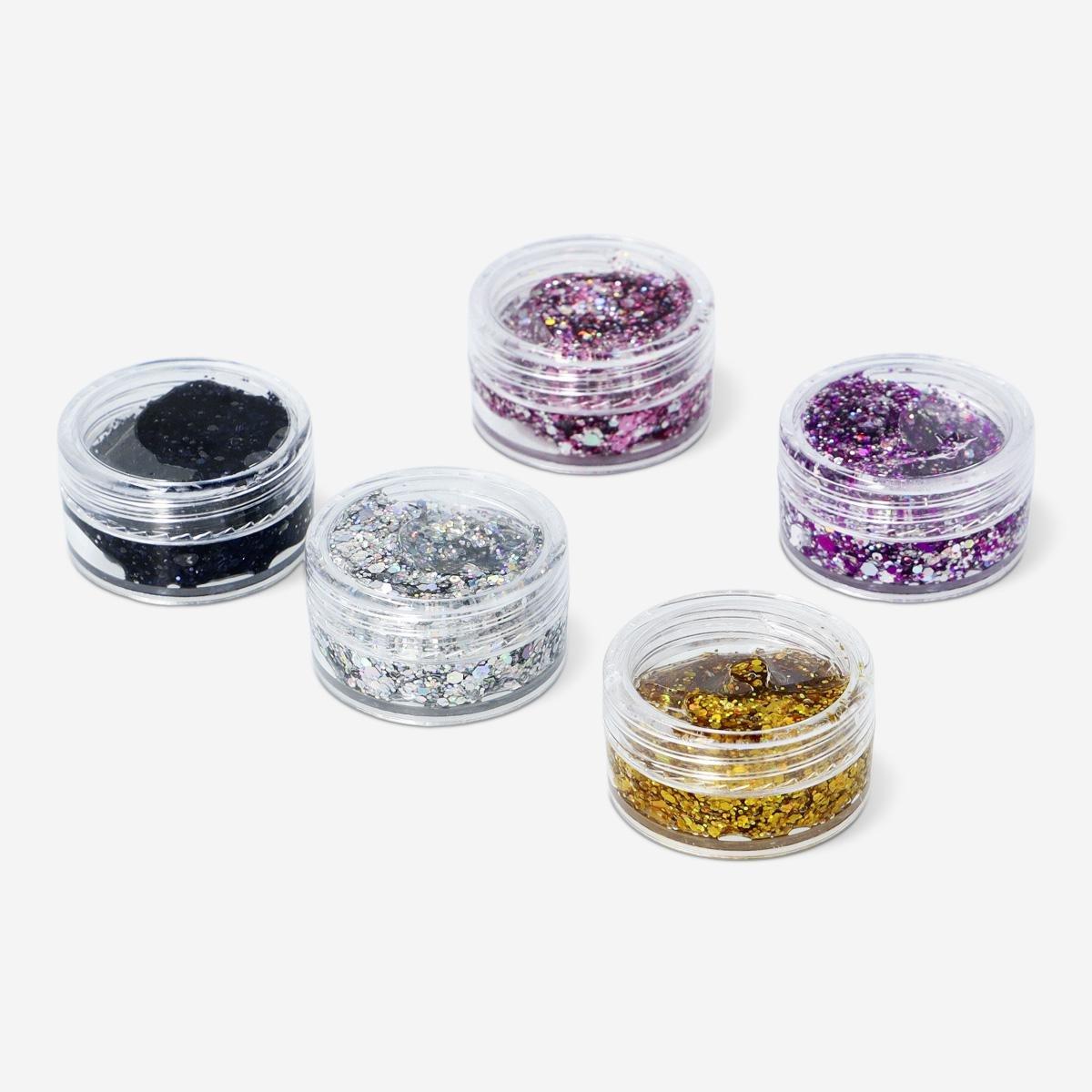 Multicolour Hair And Body Shimmer Glitter Set Of 5