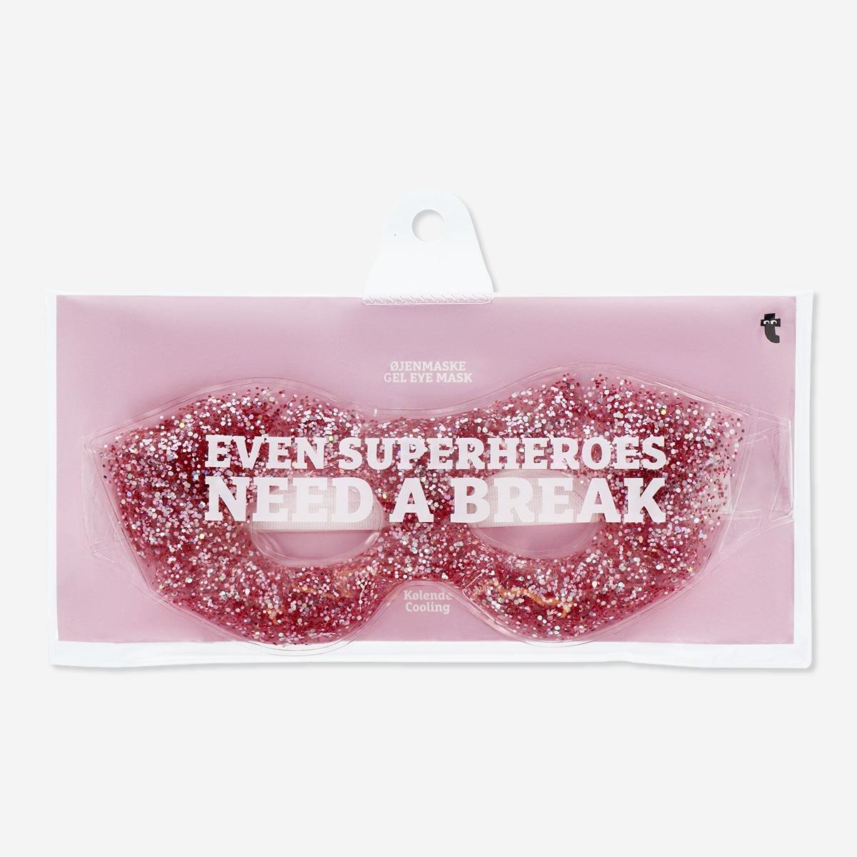 Pink twinkling gel eye mask
