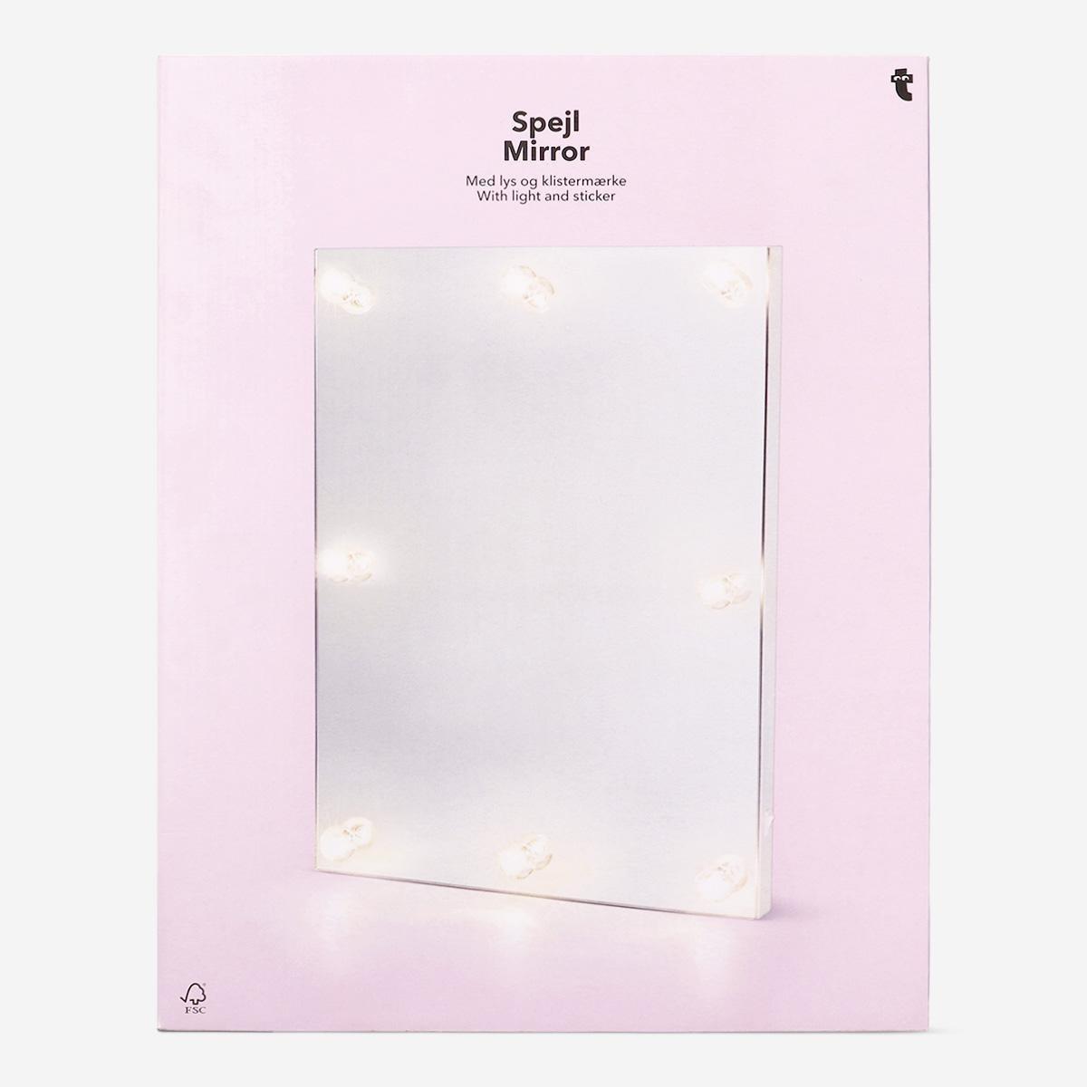 Multicolour Wall-Mounted Illuminated Mirror