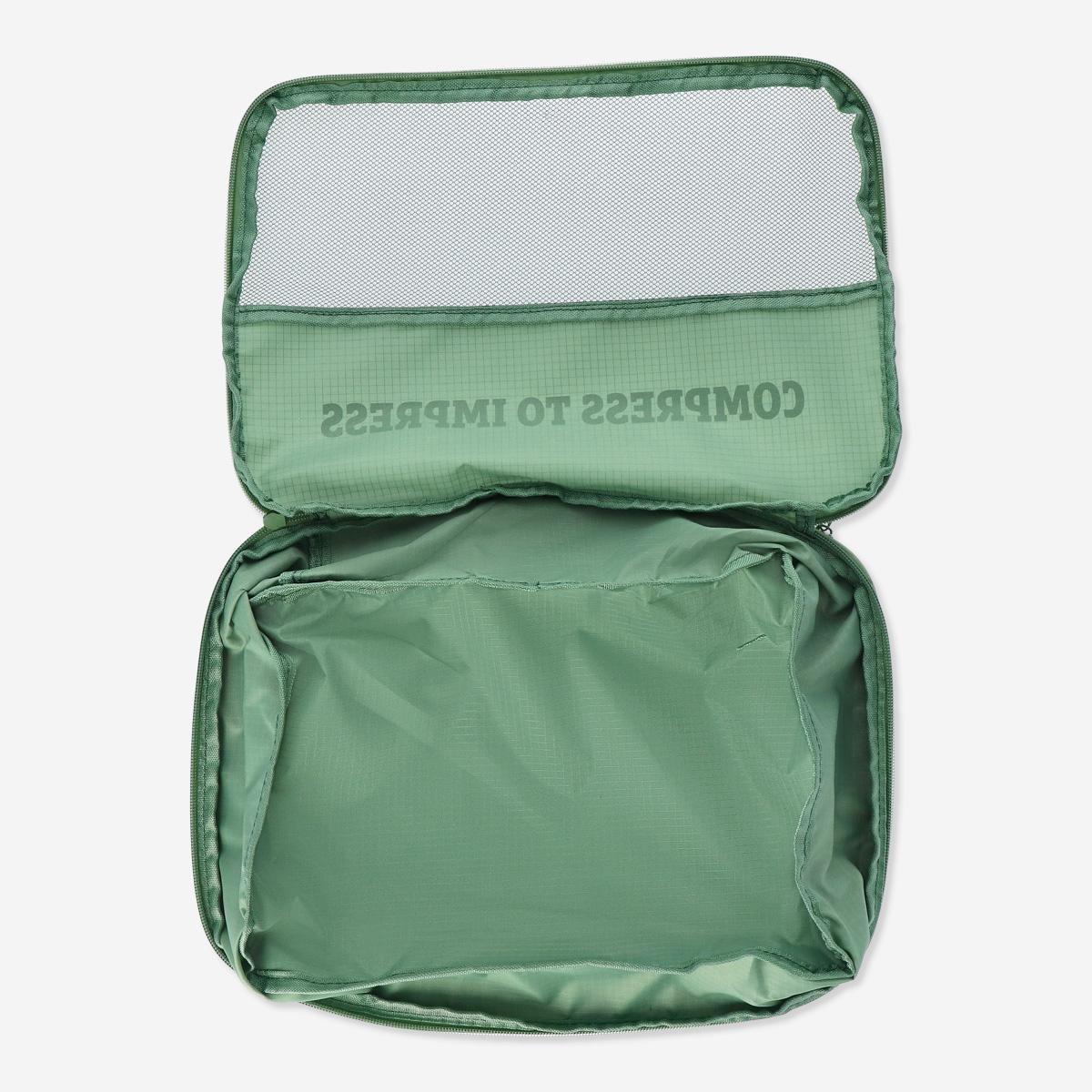 Green compression organiser bag