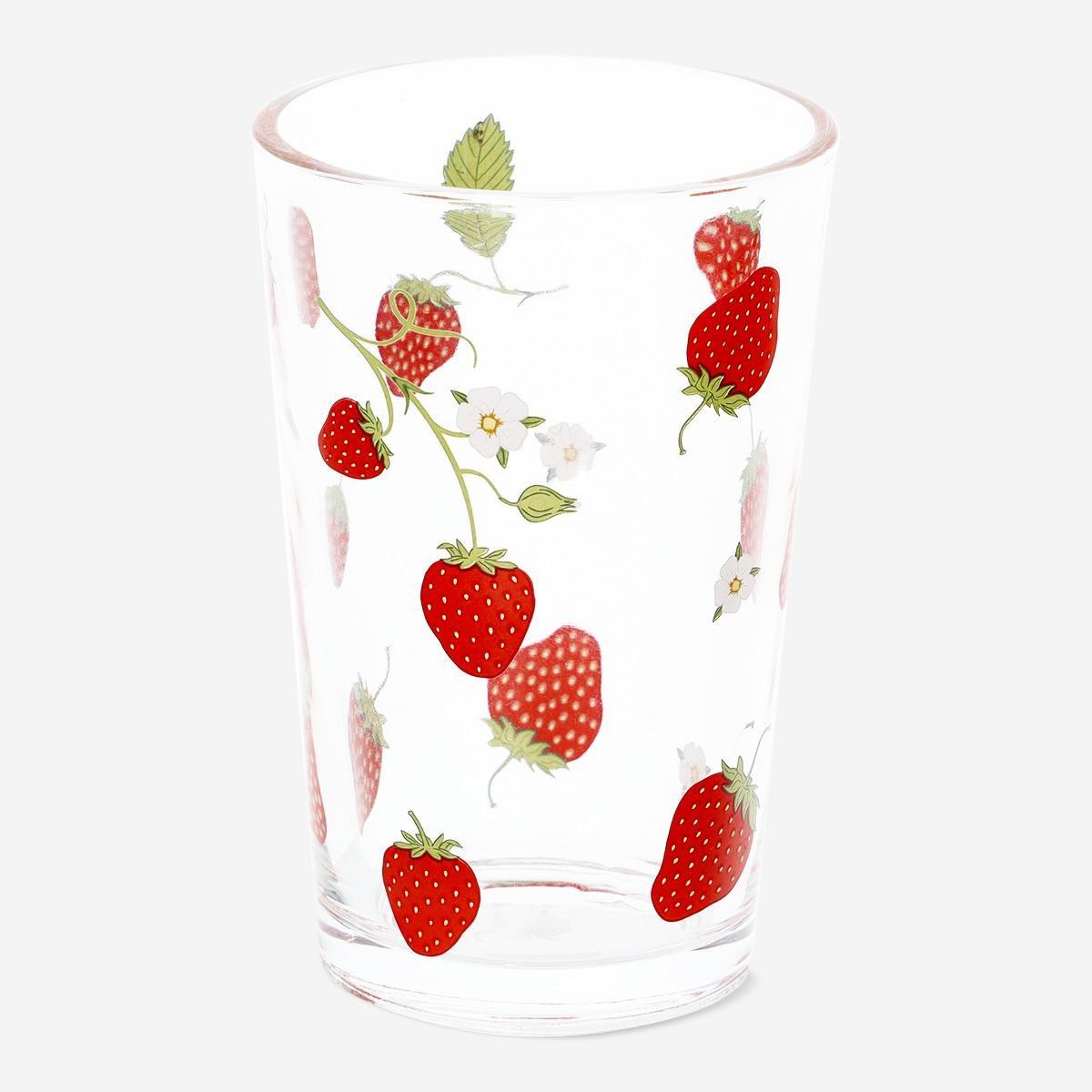 Strawberry Drinking Glass. 220 Ml