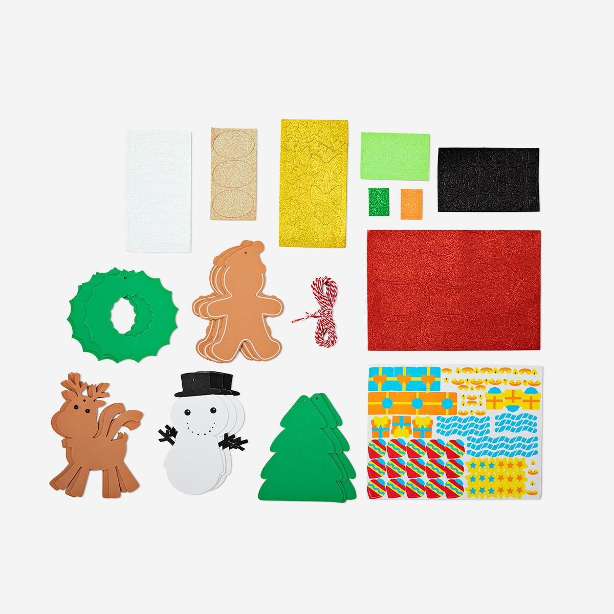 Multicolour Diy Christmas Day Foam Figures - 15 Pcs