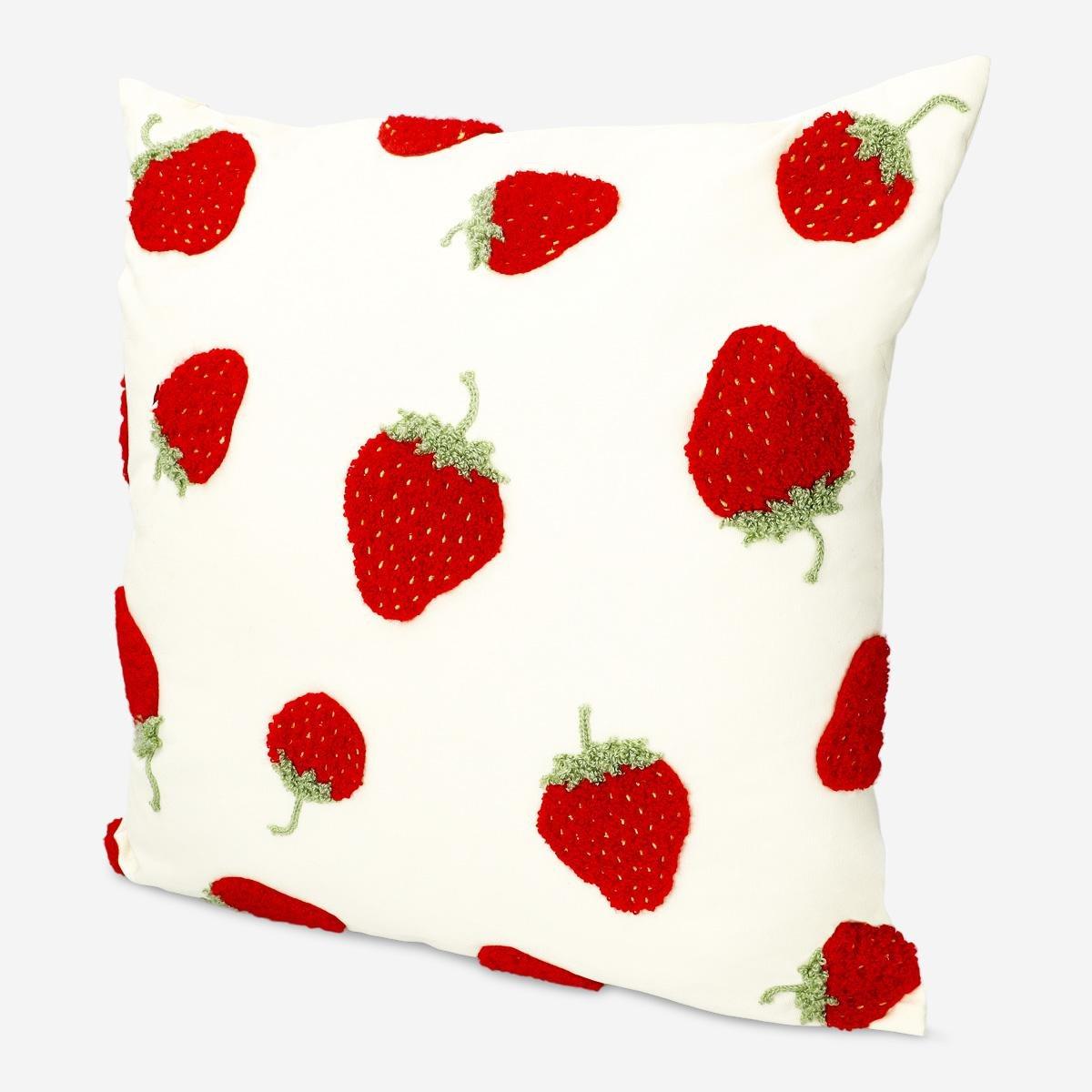 Multicolour strawberry cushion. 45x45 cm