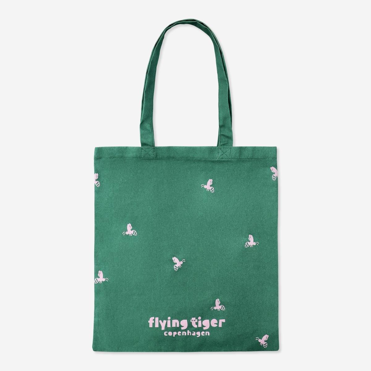 Green tote bag