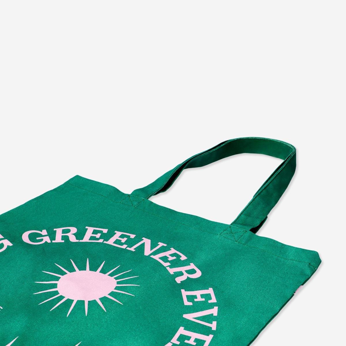 Green tote bag