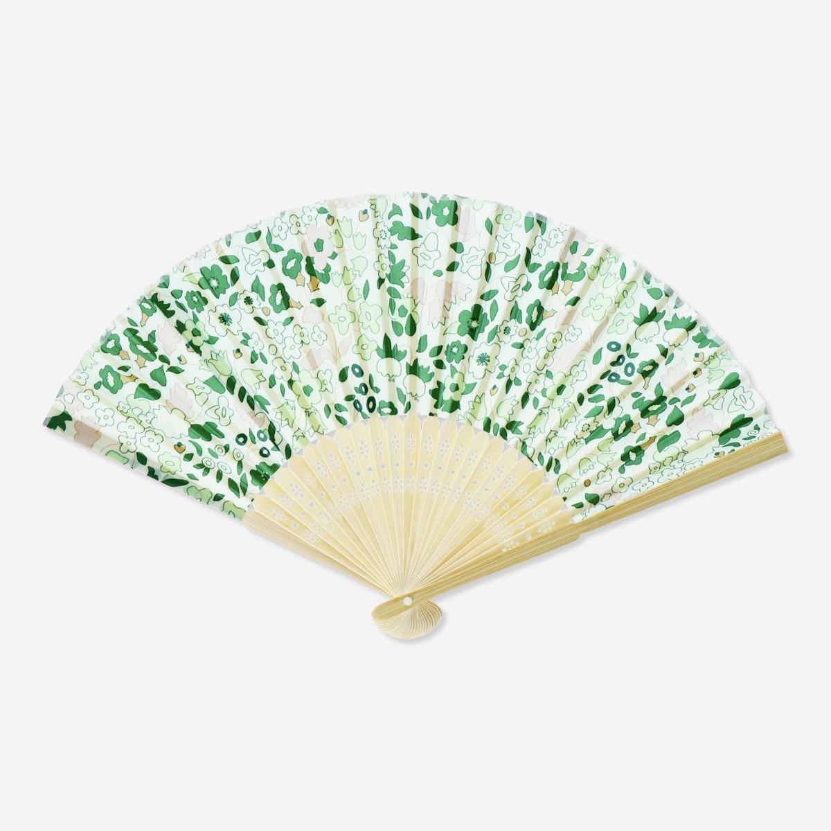 Green foldable fan