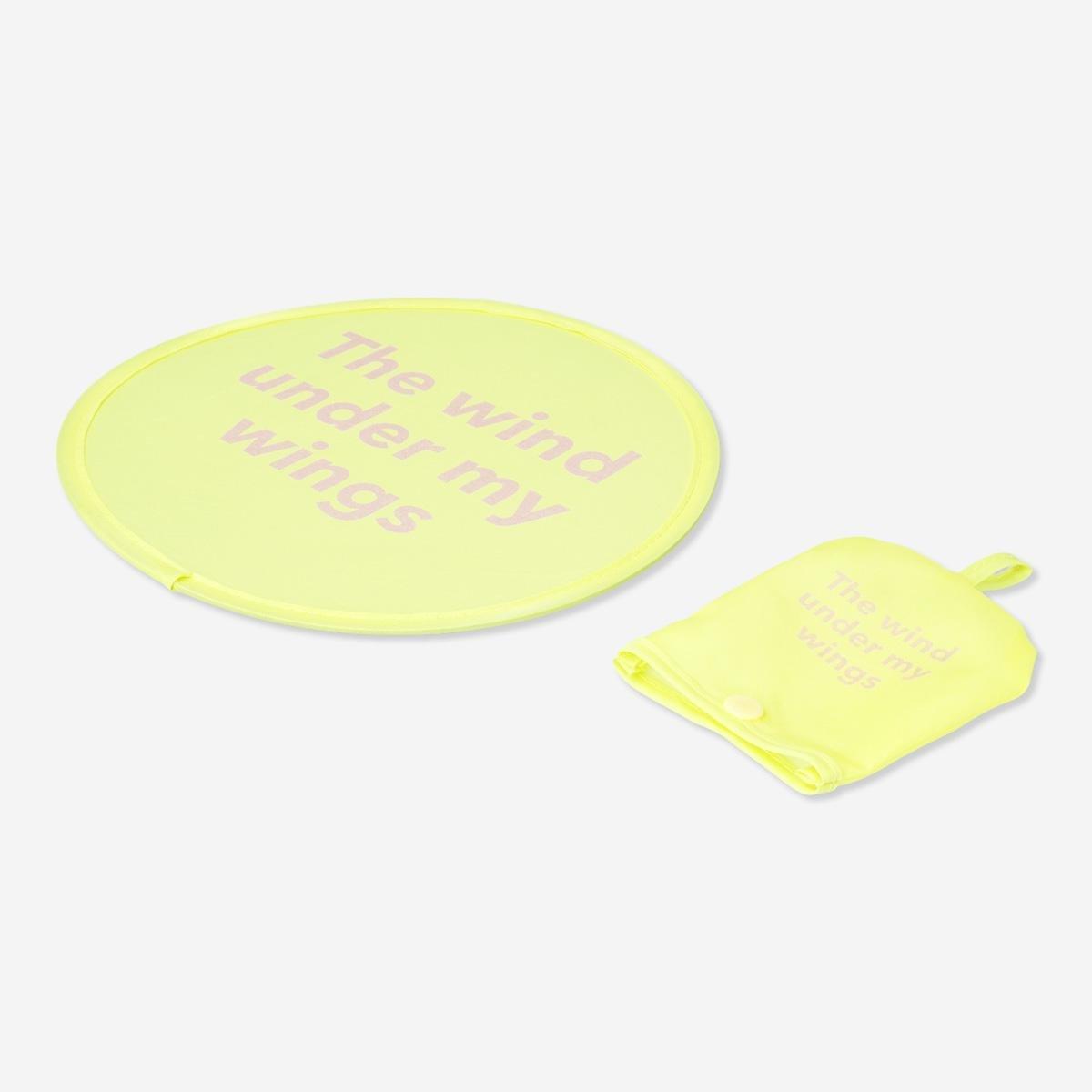 Yellow foldable fan