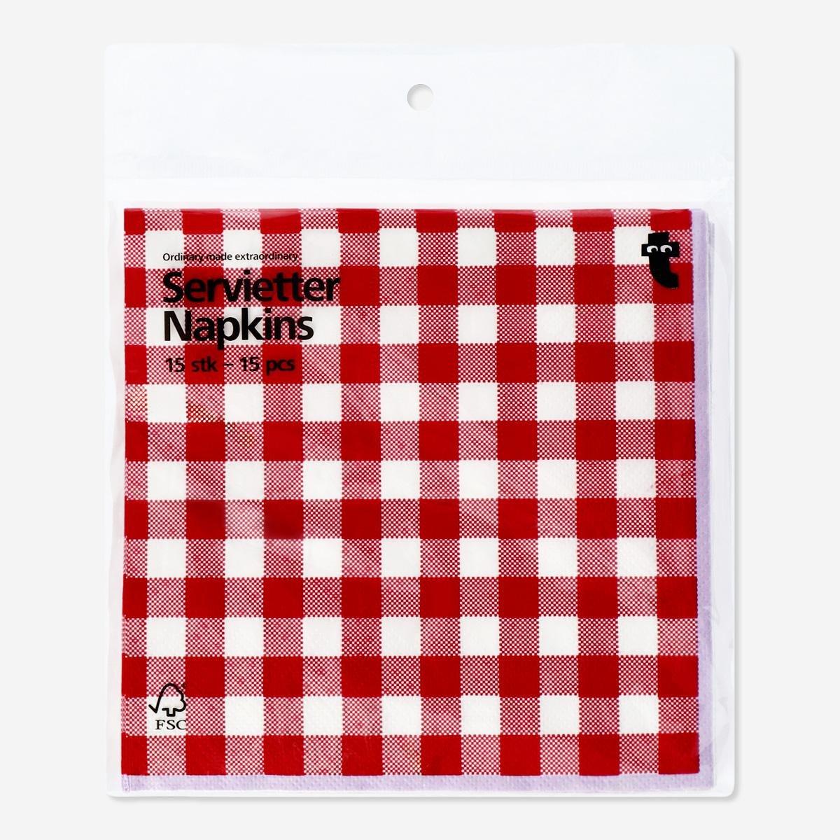RED        Napkins. 15 pcs