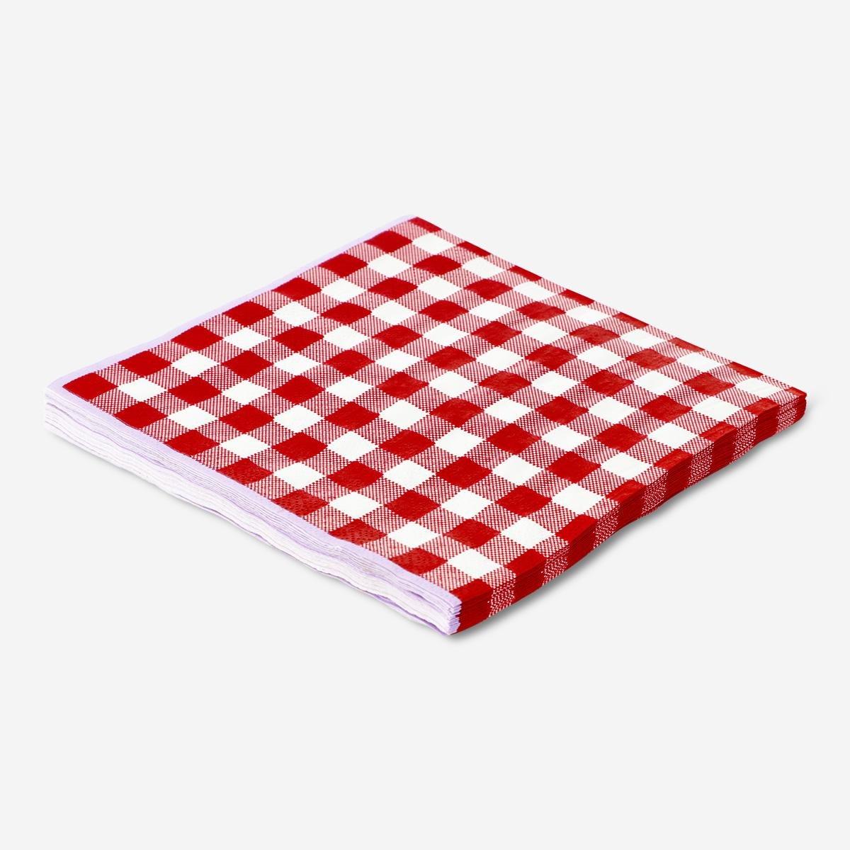 Red napkins. 15 pcs