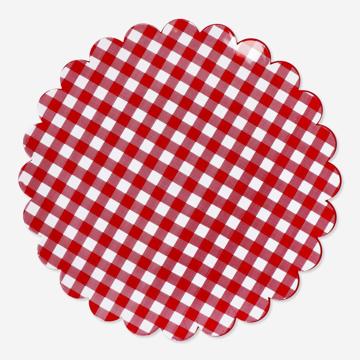 RED        Plastic plates. 4 pcs