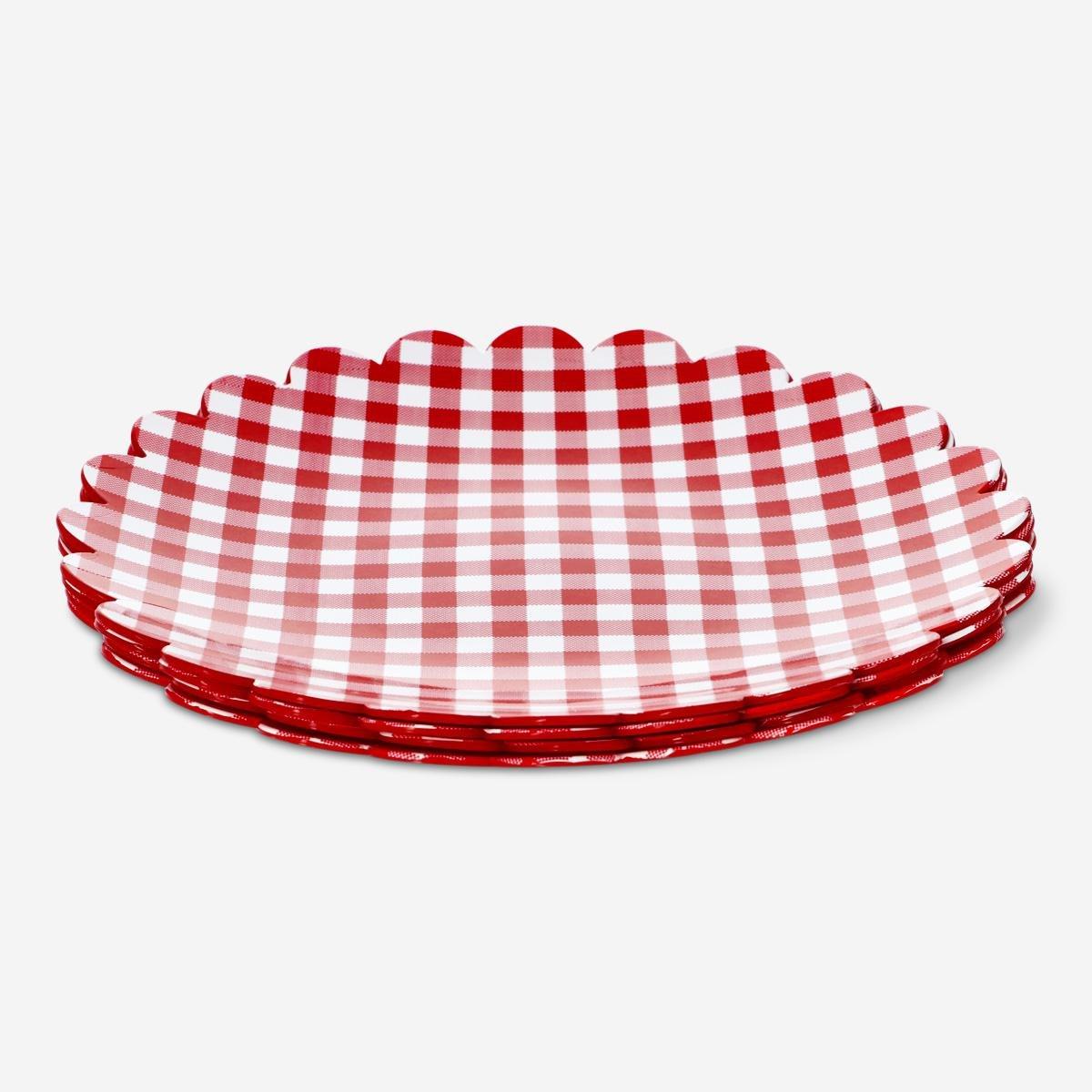 RED        Plastic plates. 4 pcs