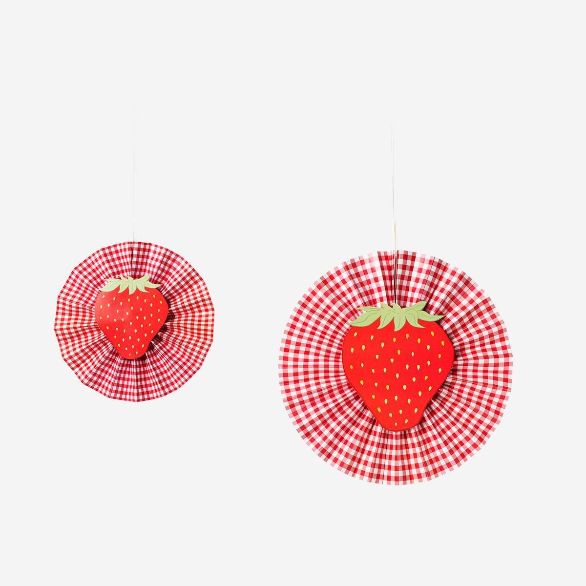 RED        Paper decorations. 2 pcs