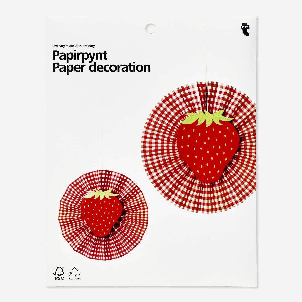 RED        Paper decorations. 2 pcs