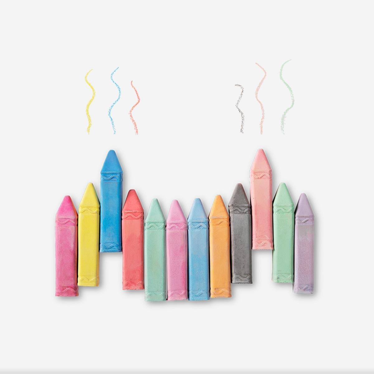 Multicolour pavement chalks. 24 pcs