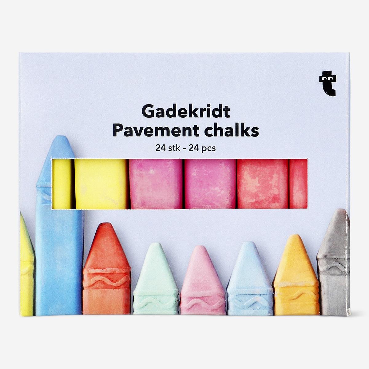 Multicolour pavement chalks. 24 pcs