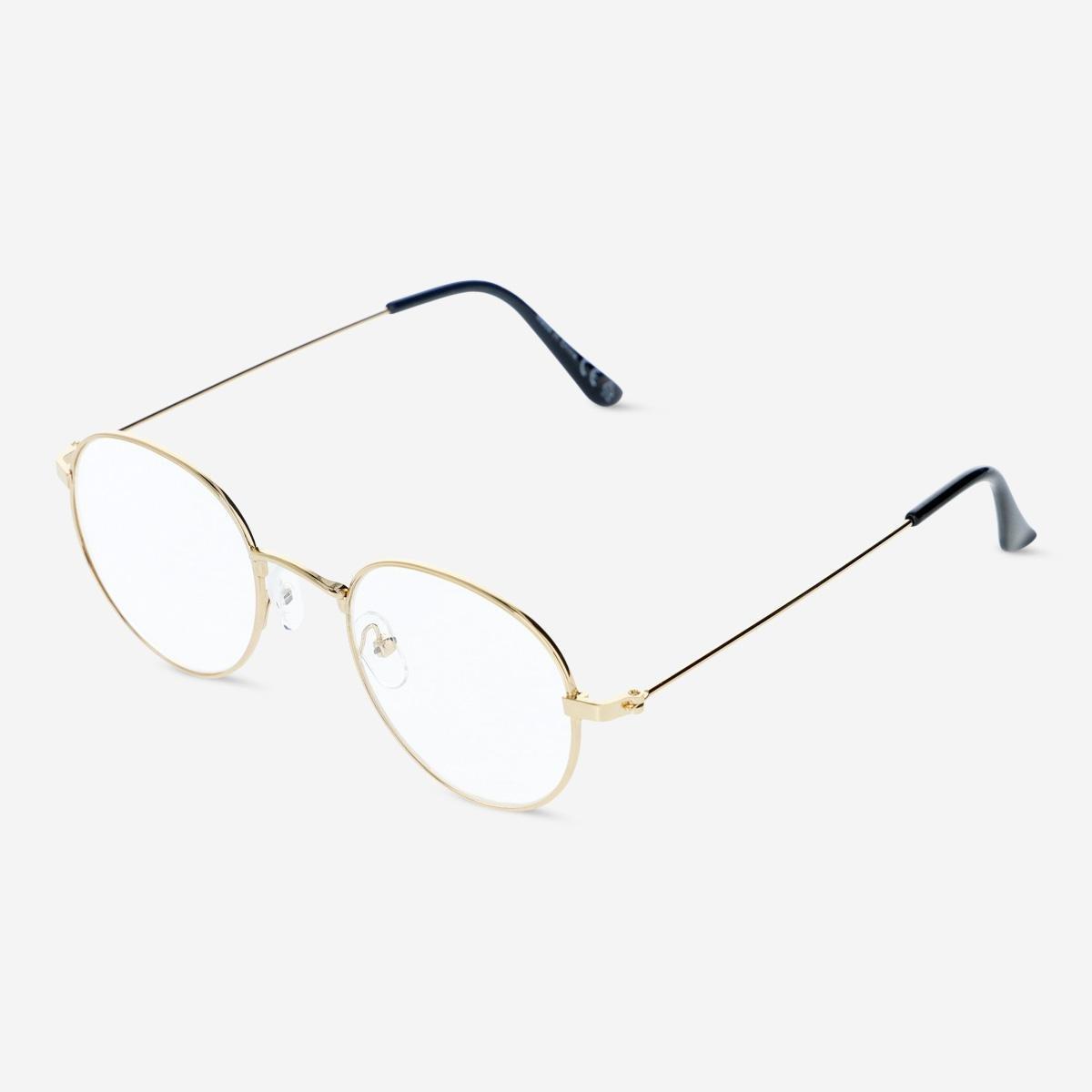 Gold reading glasses. + 1.5