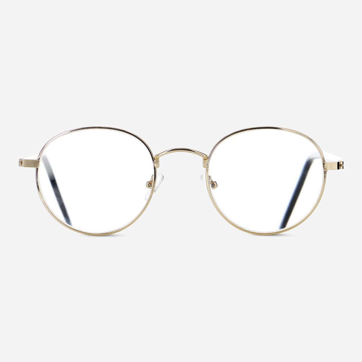 Gold reading glasses. + 1.5