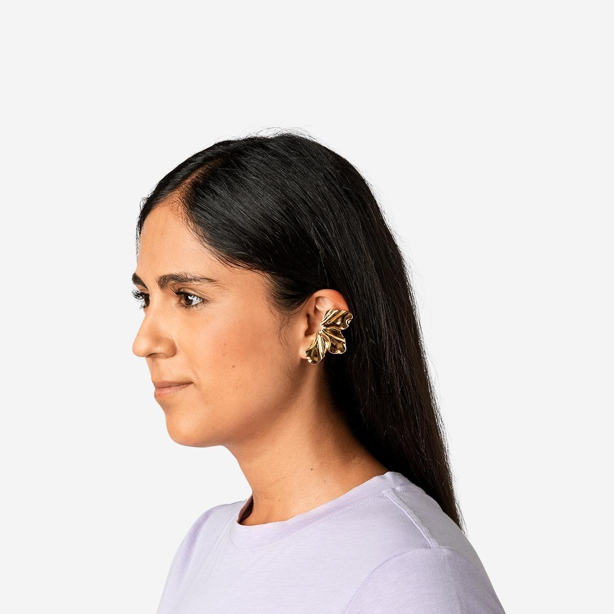 Gold metal earcuffs